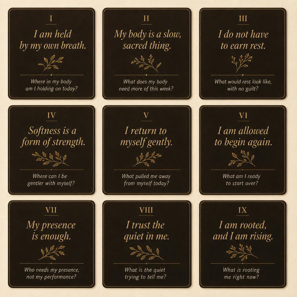 Affirmation Cards — card grid